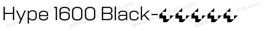 Hype 1600 Black字体转换